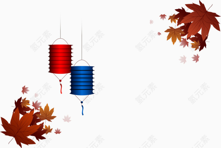 灯笼与树叶