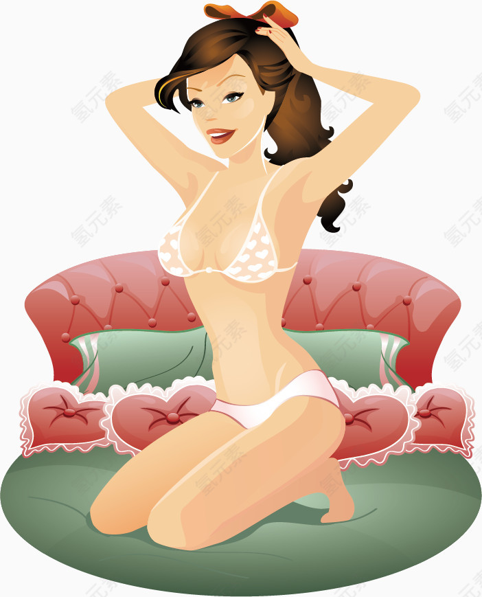 性感美女矢量图