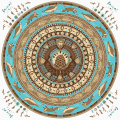 创意复古花纹圆盘