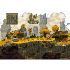 漂浮的假山游戏场景背景图案