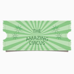 矢量门票入场券绿色