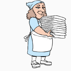 抱毛巾的服务员