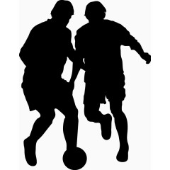 足球球员剪影矢量素材