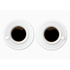 两只咖啡杯psd分层素材