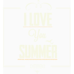 暑期 暑假 summer 夏日  艺术字