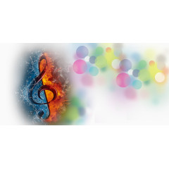 音符符号绚丽背景