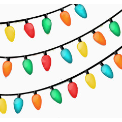 五彩灯串光晕背景矢量素材