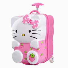 粉红色猫行李箱