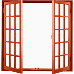 现代原木装饰窗素材