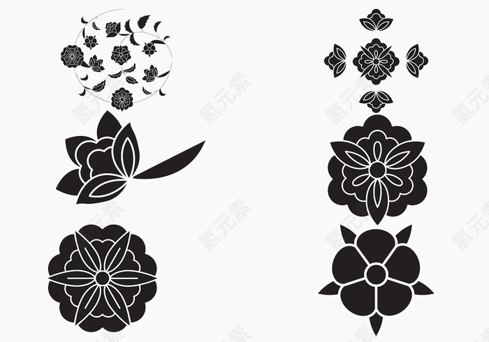 中国式文艺手绘素材