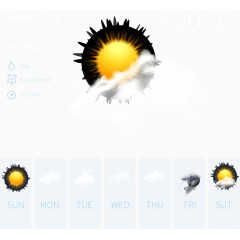 矢量多云天气预报