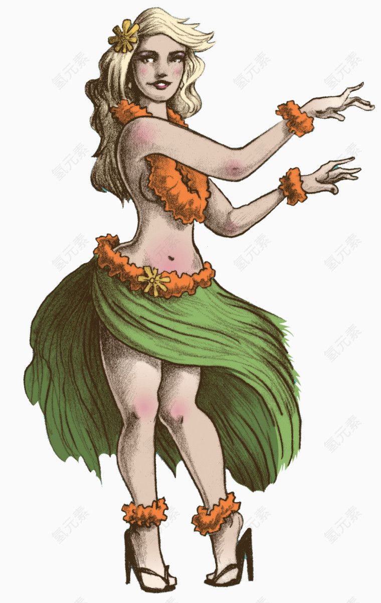 外国草裙少女漫画