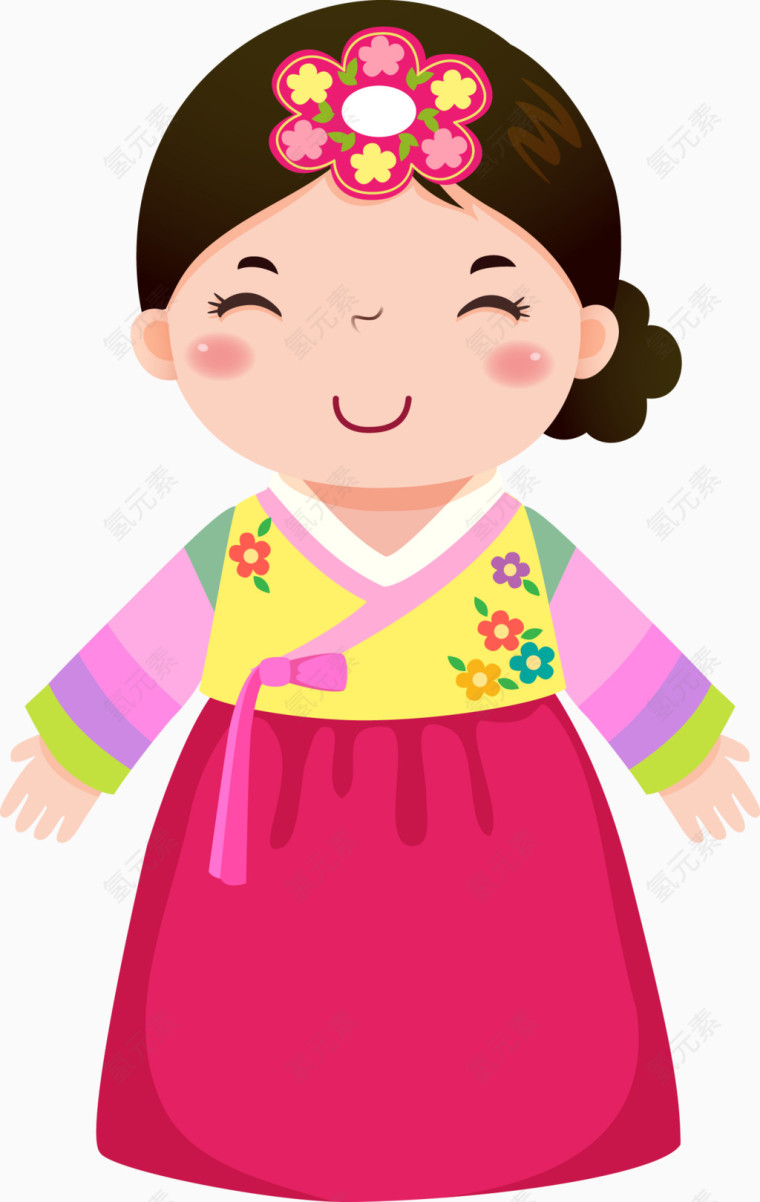 卡通人物服装民族素材