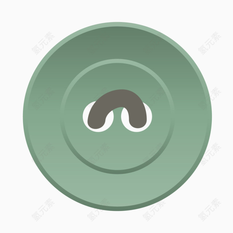 绿色质感塑料矢量旗袍纽扣