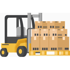 矢量创意设计叉车货物图