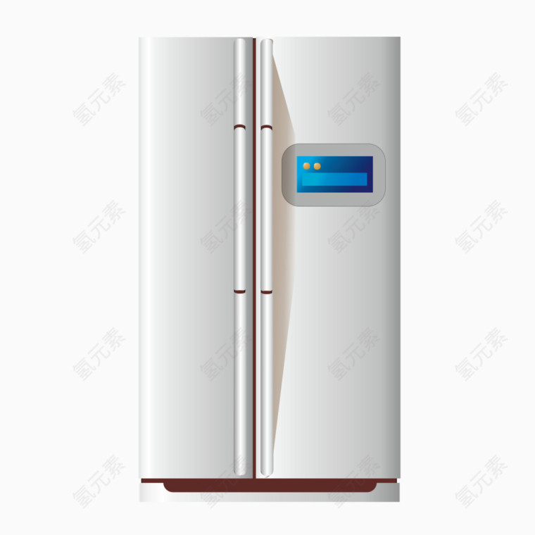 手绘双门冰箱图案