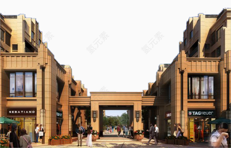 豪华建筑入口预览图