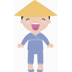 少数民族孩子矢量素材