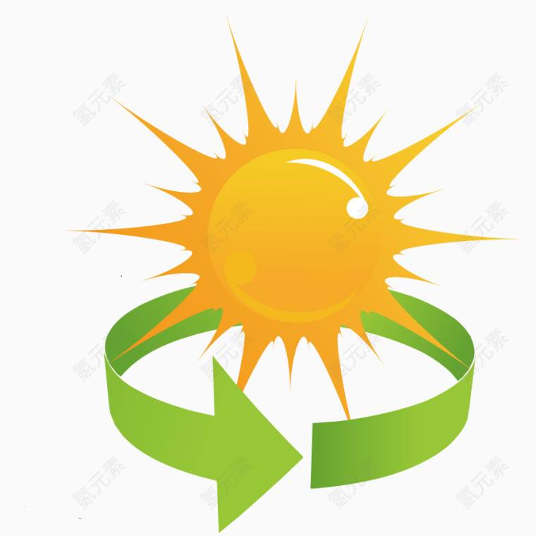 矢量手绘形状太阳