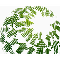 矢量手绘箭头地球