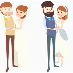 幸福婚礼小人高清图片免费素材