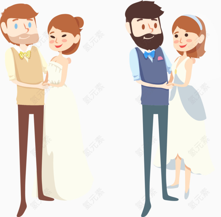 幸福婚礼小人高清图片免费素材