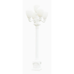 白色漂亮现代化路灯