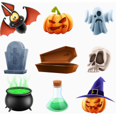 矢量万圣节素材