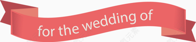 矢量手绘红色横幅