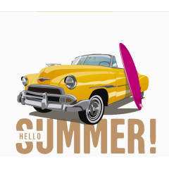 矢量元素手绘车子