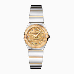 欧米茄星座抛光金钢石英女表