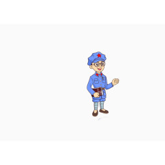 装饰红军卡通人物手绘