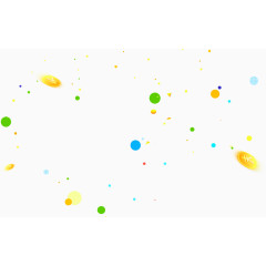 金色简约钱币圆圈漂浮素材