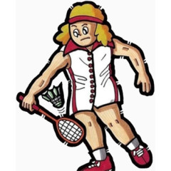 羽毛球人物卡通素材