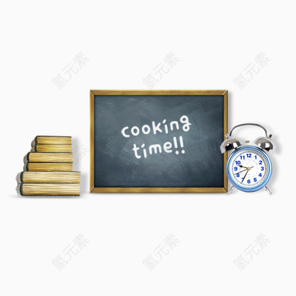 书  黑板  闹钟