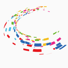 矢量艺术彩色线条