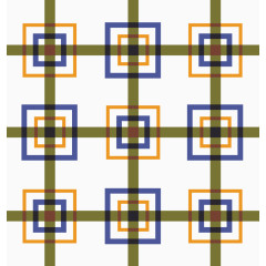 复古多彩的多维数据集的图案