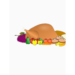 卡通的圣诞节火鸡