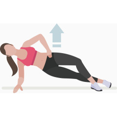 女士侧身运动起