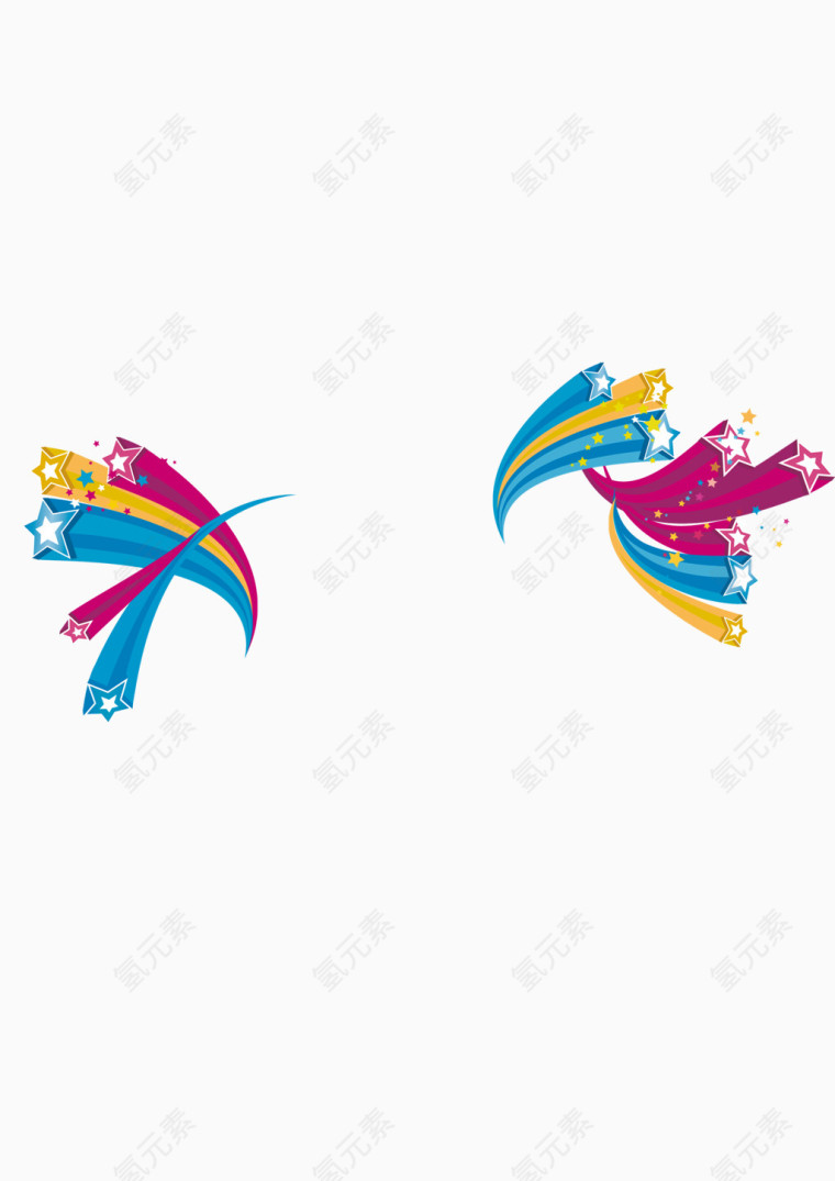 漂浮的五角星 漂浮元素 五角星