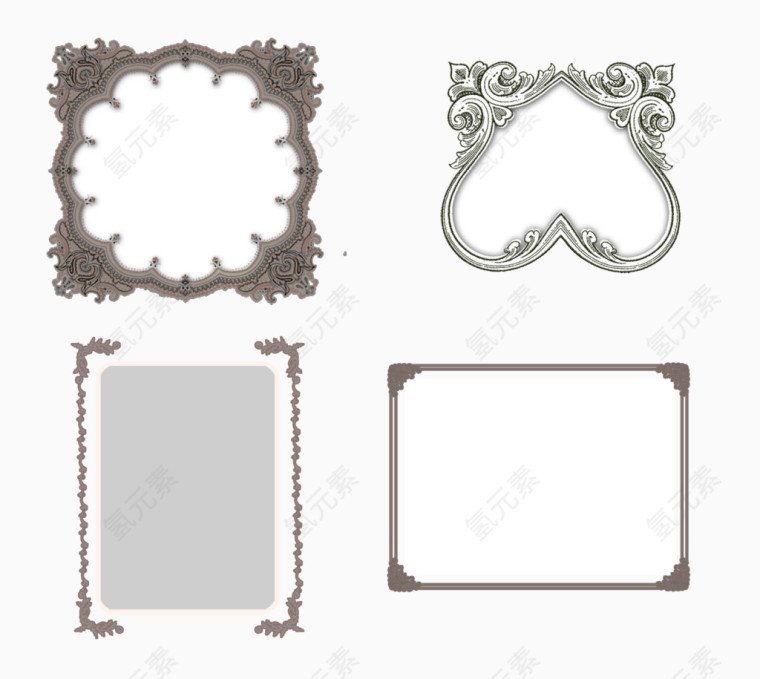 免抠金属边框素材