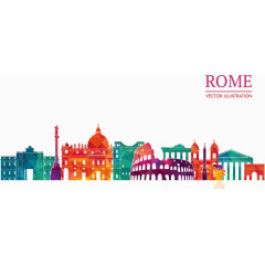 矢量罗马城市建筑