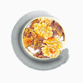 金黄色牡丹花大气