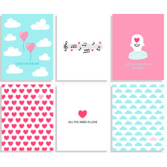 6款清新图案卡片设计