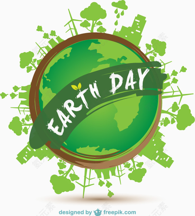 地球日2014剪辑艺术-矢量免费下载
