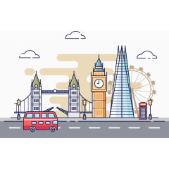英国伦敦塔旅游城市伦敦眼