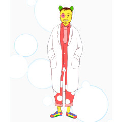 奇怪装束白大褂男医生