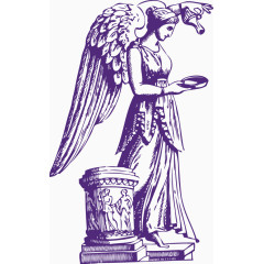 古色古香的天使雕像