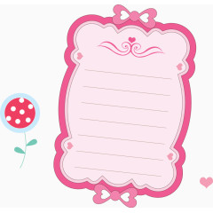 粉色边框表格框素材
