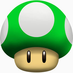 绿色斑点蘑菇图标